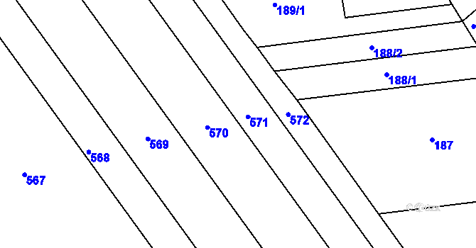 Parcela st. 173/17 v KÚ Buk, Katastrální mapa