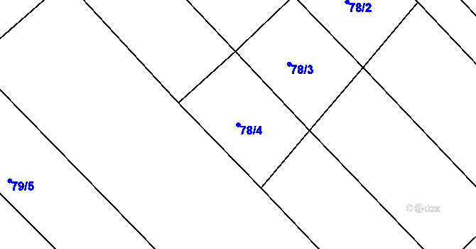 Parcela st. 78/4 v KÚ Buk, Katastrální mapa