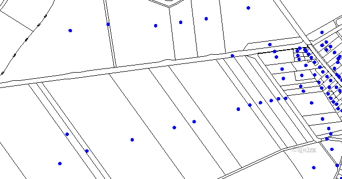 Parcela st. 173 v KÚ Buk, Katastrální mapa