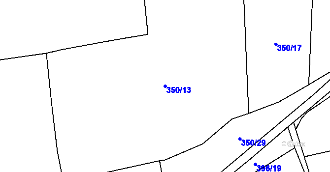 Parcela st. 350/13 v KÚ Bukol, Katastrální mapa