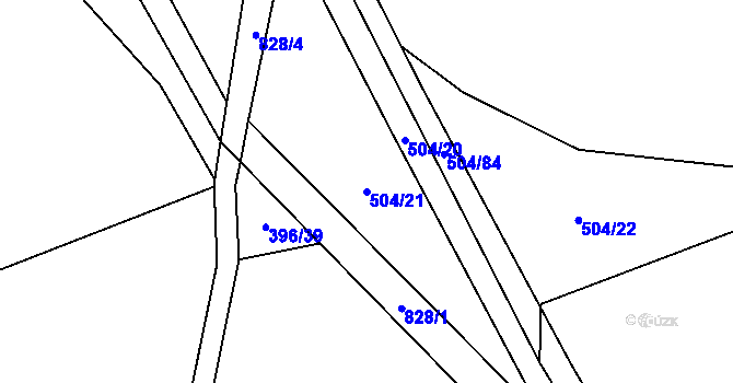 Parcela st. 504/21 v KÚ Bukol, Katastrální mapa
