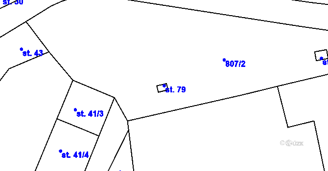 Parcela st. 79 v KÚ Bukol, Katastrální mapa