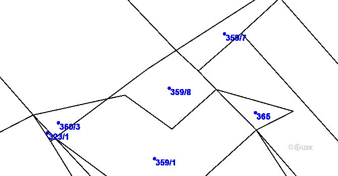 Parcela st. 359/8 v KÚ Bukov na Moravě, Katastrální mapa