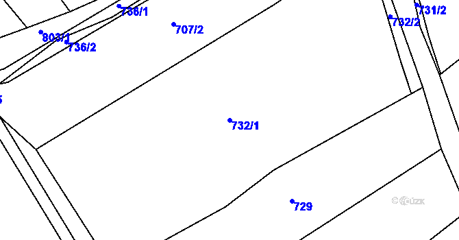 Parcela st. 732/1 v KÚ Bukov na Moravě, Katastrální mapa