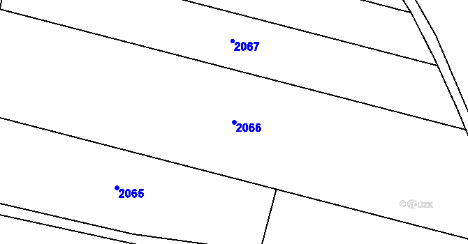 Parcela st. 2066 v KÚ Milasín, Katastrální mapa