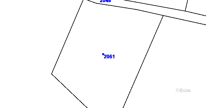 Parcela st. 2061 v KÚ Milasín, Katastrální mapa