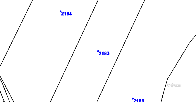 Parcela st. 2183 v KÚ Milasín, Katastrální mapa
