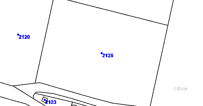 Parcela st. 2125 v KÚ Milasín, Katastrální mapa