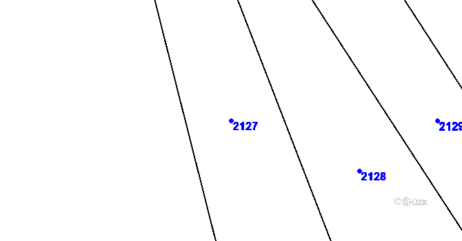 Parcela st. 2127 v KÚ Milasín, Katastrální mapa