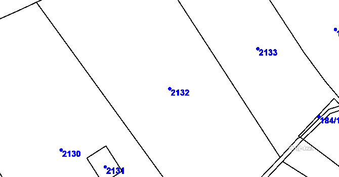 Parcela st. 2132 v KÚ Milasín, Katastrální mapa