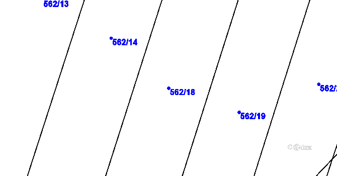 Parcela st. 562/18 v KÚ Buková u Protivanova, Katastrální mapa
