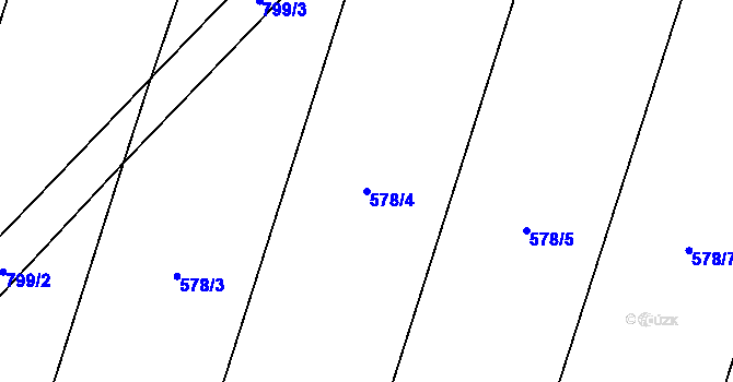 Parcela st. 578/4 v KÚ Buková u Protivanova, Katastrální mapa