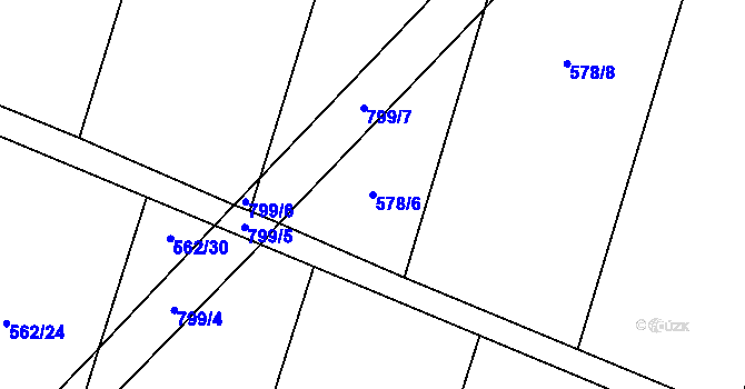 Parcela st. 578/6 v KÚ Buková u Protivanova, Katastrální mapa