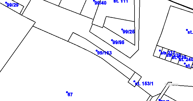 Parcela st. 99/163 v KÚ Buková u Protivanova, Katastrální mapa