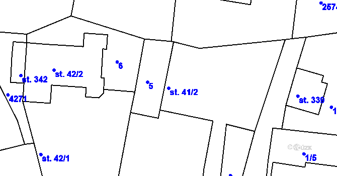 Parcela st. 41/2 v KÚ Bukovany u Týnce nad Sázavou, Katastrální mapa