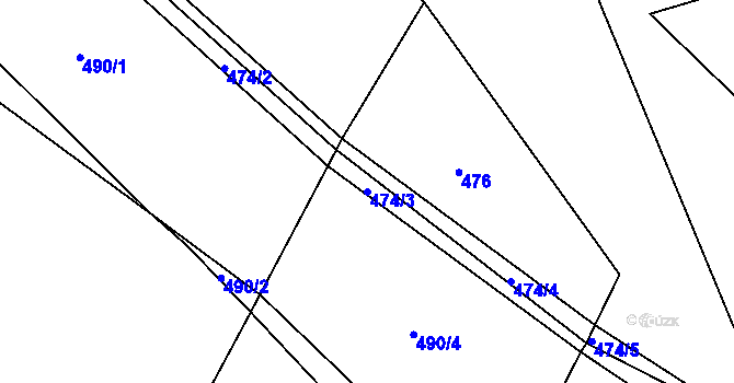Parcela st. 474/3 v KÚ Bukovany u Týnce nad Sázavou, Katastrální mapa