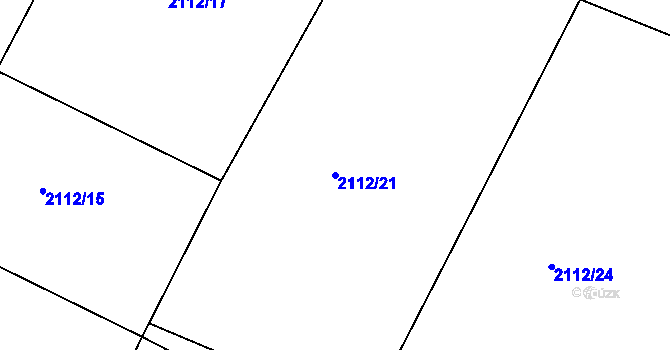 Parcela st. 2112/21 v KÚ Bukovany u Týnce nad Sázavou, Katastrální mapa