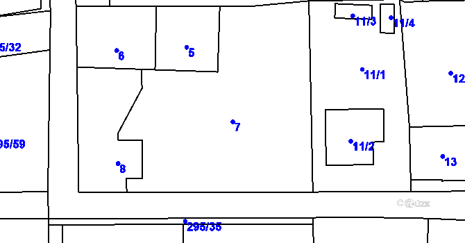 Parcela st. 7 v KÚ Bukovany u Sokolova, Katastrální mapa