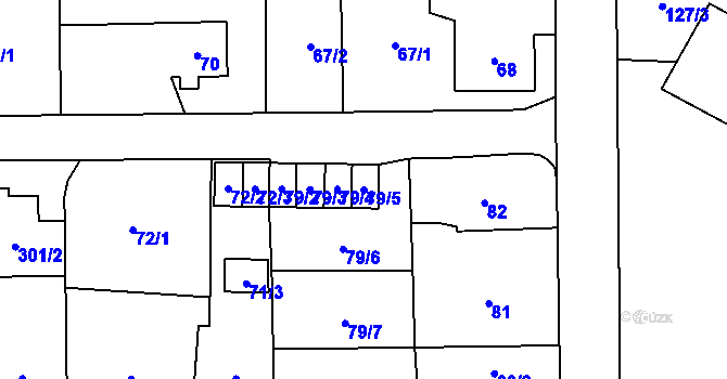 Parcela st. 79/5 v KÚ Bukovany u Sokolova, Katastrální mapa