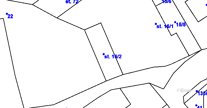 Parcela st. 16/2 v KÚ Bukovec u Horšovského Týna, Katastrální mapa