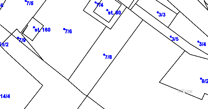 Parcela st. 7/8 v KÚ Bukovec u Horšovského Týna, Katastrální mapa