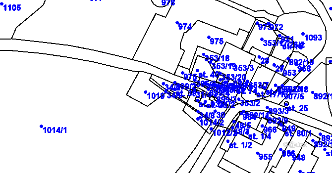 Parcela st. 34/3 v KÚ Černovice u Bukovce, Katastrální mapa
