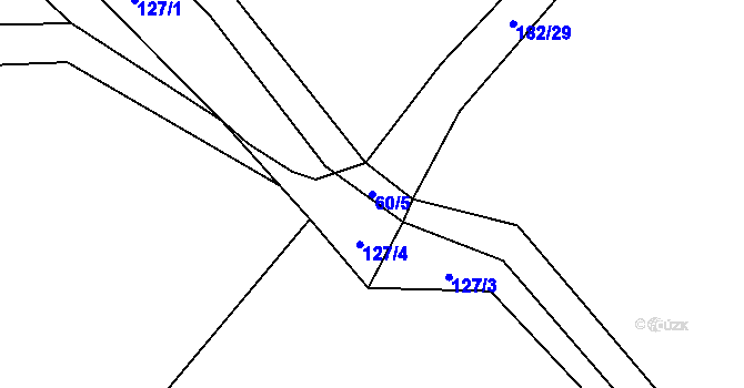 Parcela st. 60/5 v KÚ Nemněnice, Katastrální mapa
