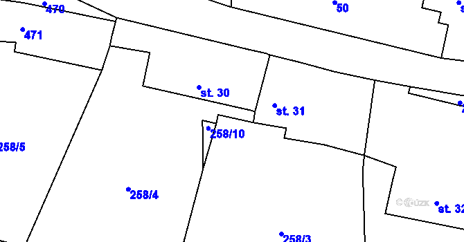 Parcela st. 48 v KÚ Pocinovice u Semněvic, Katastrální mapa