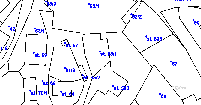 Parcela st. 65 v KÚ Bukovec u Jablunkova, Katastrální mapa
