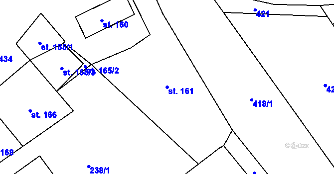 Parcela st. 161 v KÚ Bukovec u Jablunkova, Katastrální mapa