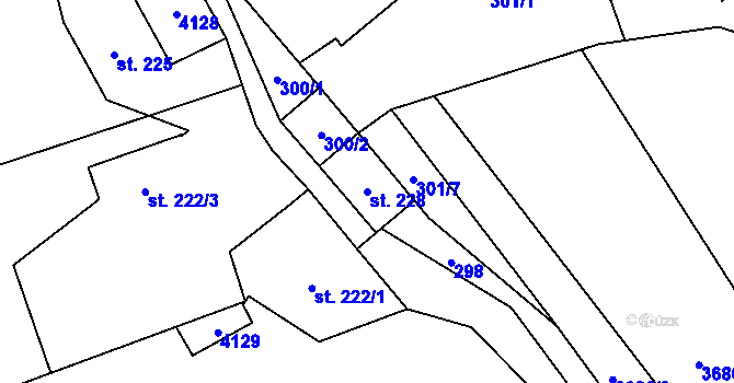 Parcela st. 228 v KÚ Bukovec u Jablunkova, Katastrální mapa