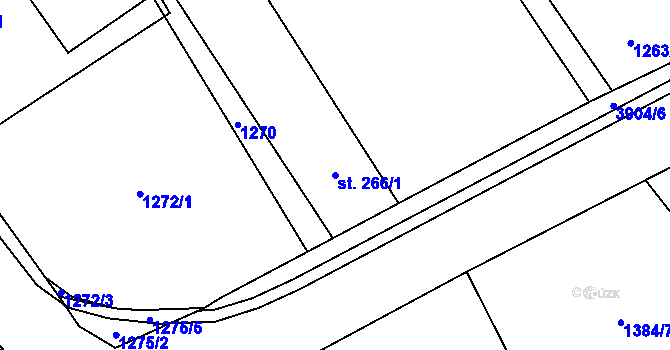 Parcela st. 266/1 v KÚ Bukovec u Jablunkova, Katastrální mapa