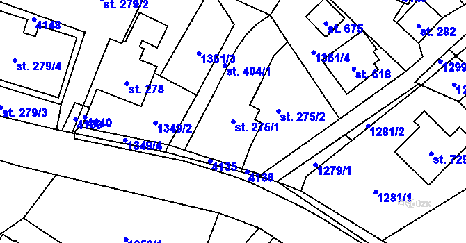 Parcela st. 275/1 v KÚ Bukovec u Jablunkova, Katastrální mapa