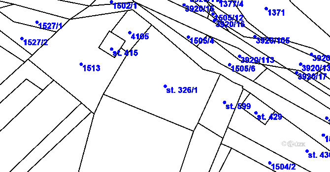 Parcela st. 326/1 v KÚ Bukovec u Jablunkova, Katastrální mapa