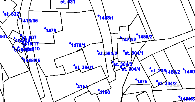 Parcela st. 394/2 v KÚ Bukovec u Jablunkova, Katastrální mapa