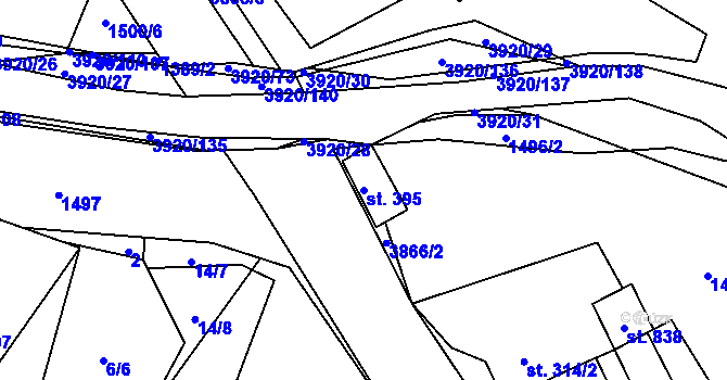 Parcela st. 395 v KÚ Bukovec u Jablunkova, Katastrální mapa