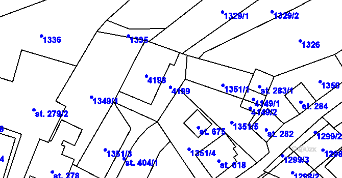 Parcela st. 404/2 v KÚ Bukovec u Jablunkova, Katastrální mapa