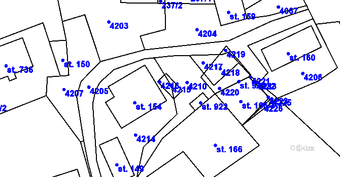 Parcela st. 434 v KÚ Bukovec u Jablunkova, Katastrální mapa