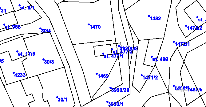 Parcela st. 477/1 v KÚ Bukovec u Jablunkova, Katastrální mapa