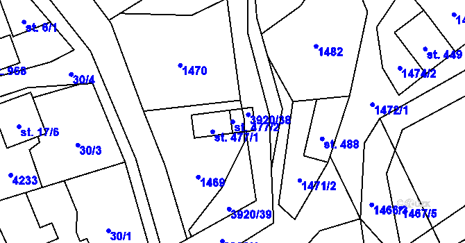 Parcela st. 477/2 v KÚ Bukovec u Jablunkova, Katastrální mapa