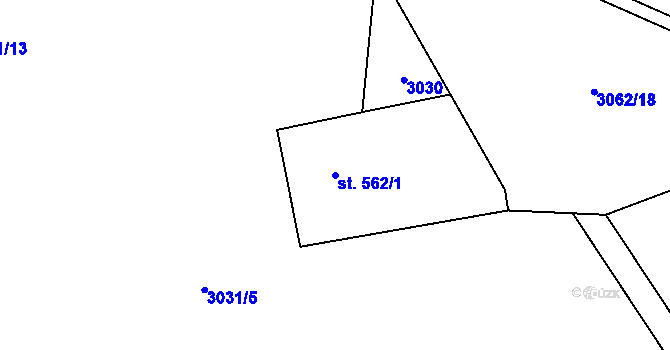 Parcela st. 562/1 v KÚ Bukovec u Jablunkova, Katastrální mapa