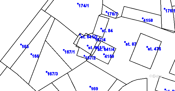 Parcela st. 641/1 v KÚ Bukovec u Jablunkova, Katastrální mapa