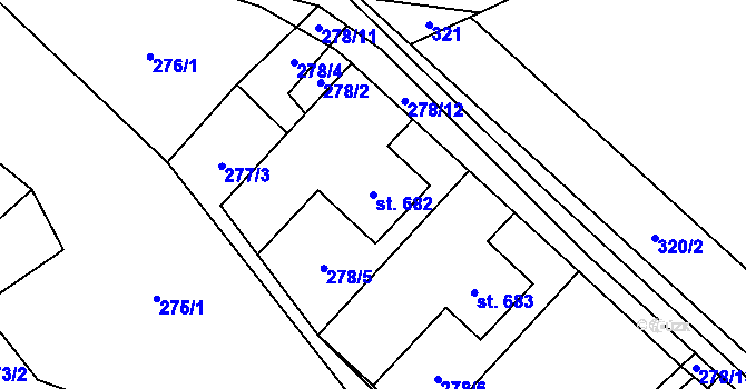 Parcela st. 682 v KÚ Bukovec u Jablunkova, Katastrální mapa