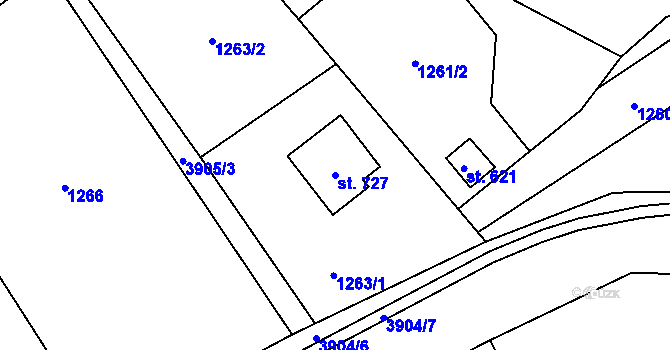 Parcela st. 727 v KÚ Bukovec u Jablunkova, Katastrální mapa