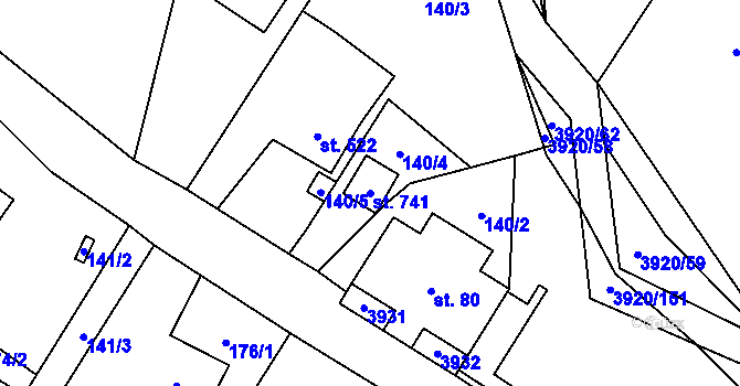 Parcela st. 741 v KÚ Bukovec u Jablunkova, Katastrální mapa