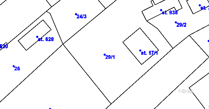 Parcela st. 29/1 v KÚ Bukovec u Jablunkova, Katastrální mapa