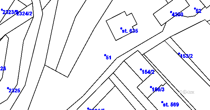 Parcela st. 51 v KÚ Bukovec u Jablunkova, Katastrální mapa