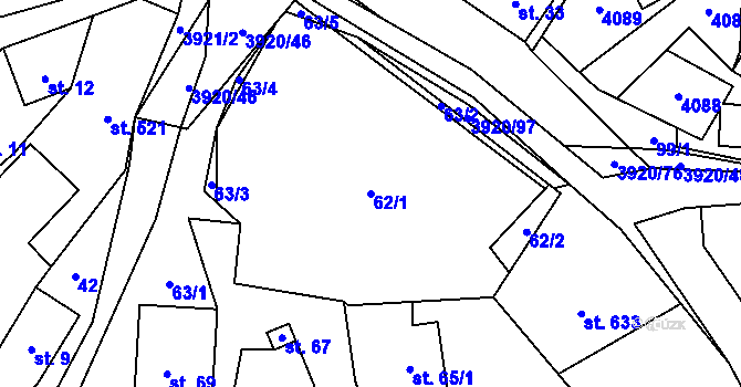 Parcela st. 62/1 v KÚ Bukovec u Jablunkova, Katastrální mapa