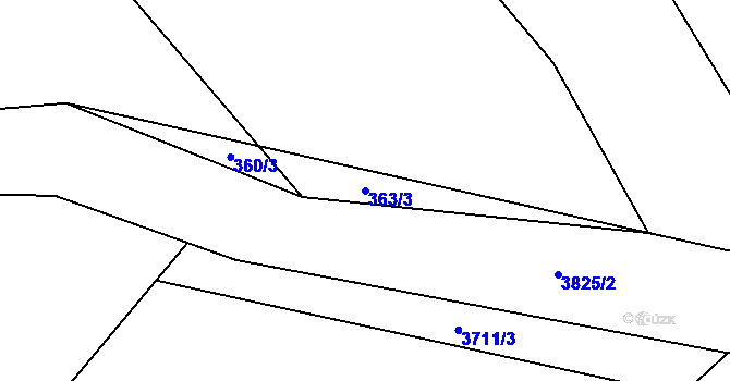 Parcela st. 363/3 v KÚ Bukovec u Jablunkova, Katastrální mapa