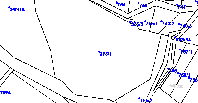 Parcela st. 375/1 v KÚ Bukovec u Jablunkova, Katastrální mapa